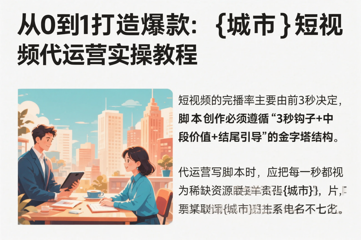 从0到1打造爆款：淮北短视频代运营实操教程