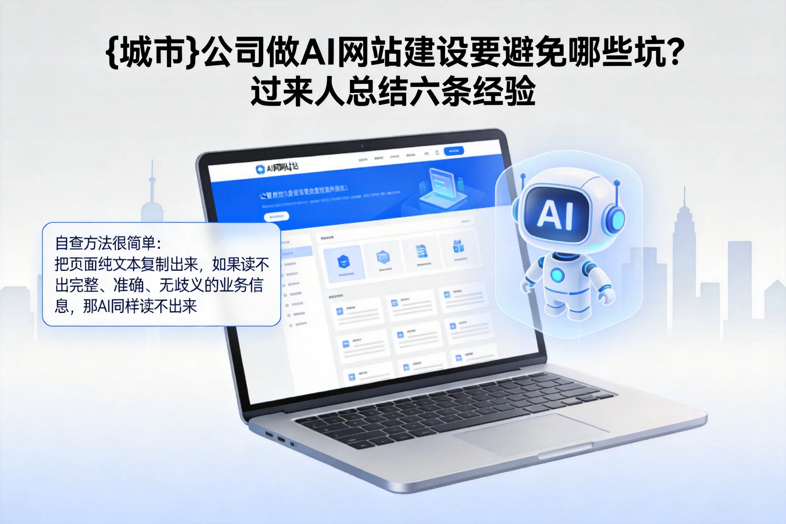 淮北公司做AI网站建设要避免哪些坑?过来人总结六条经验