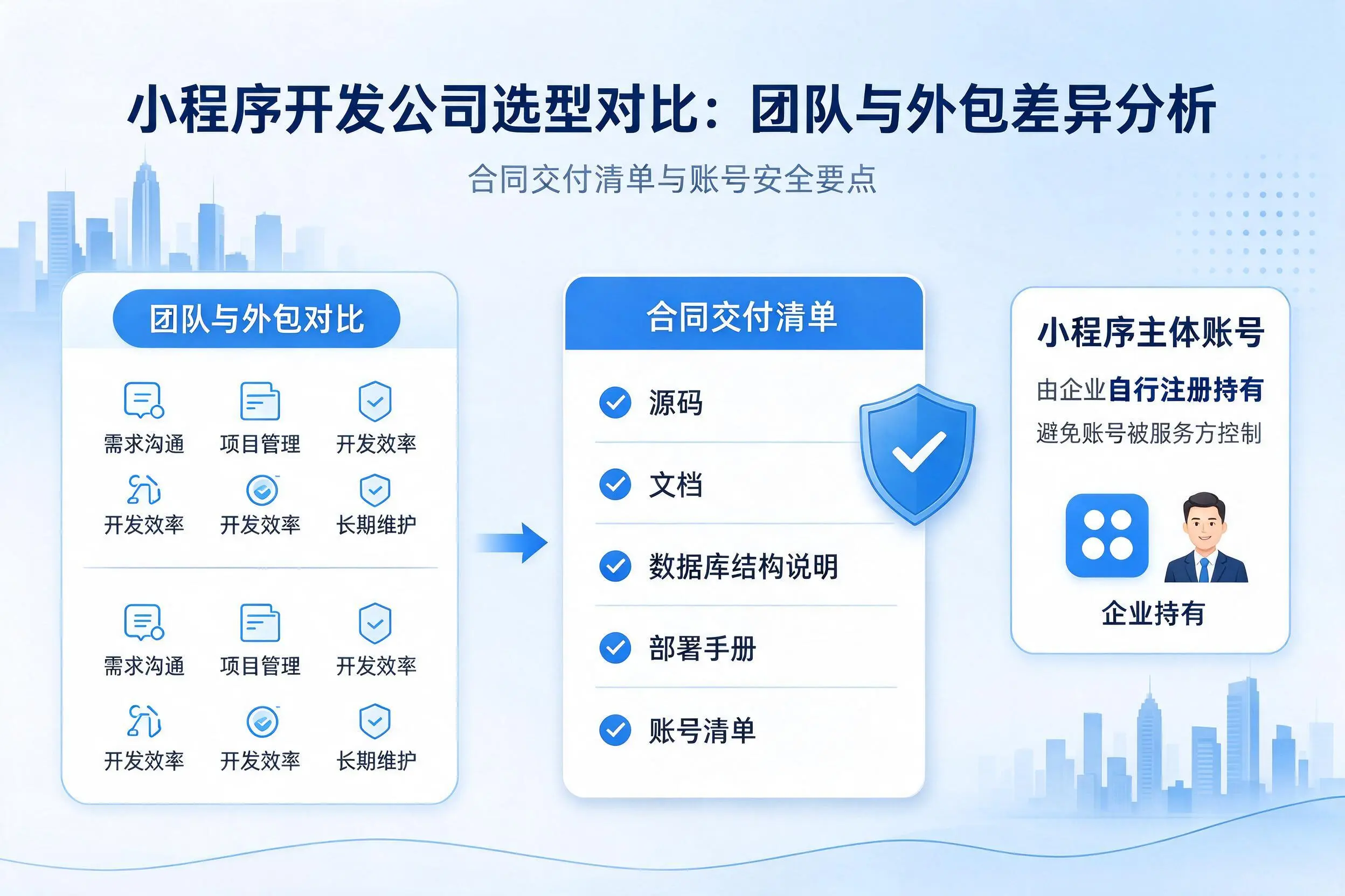 淮北小程序开发公司选型对比:团队与外包差异分析