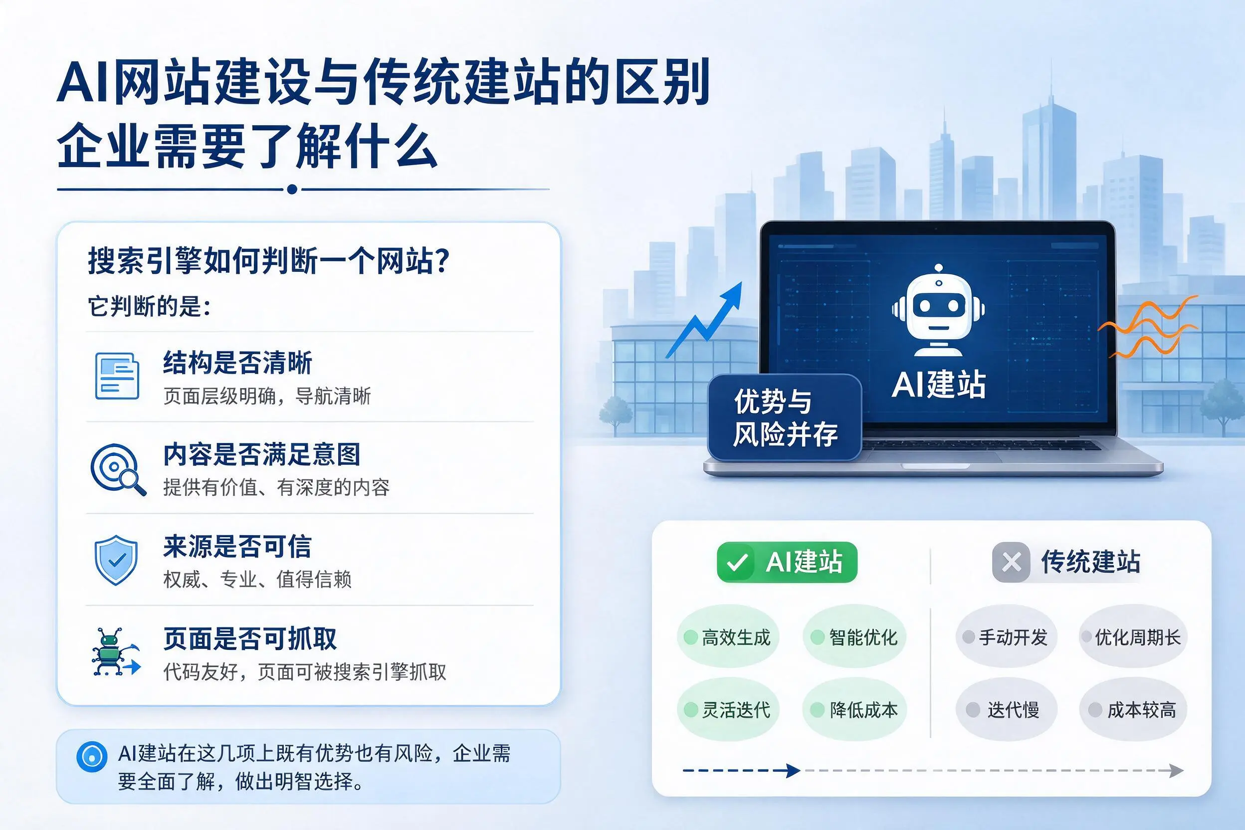 AI网站建设与传统建站的区别，淮北企业需要了解什么