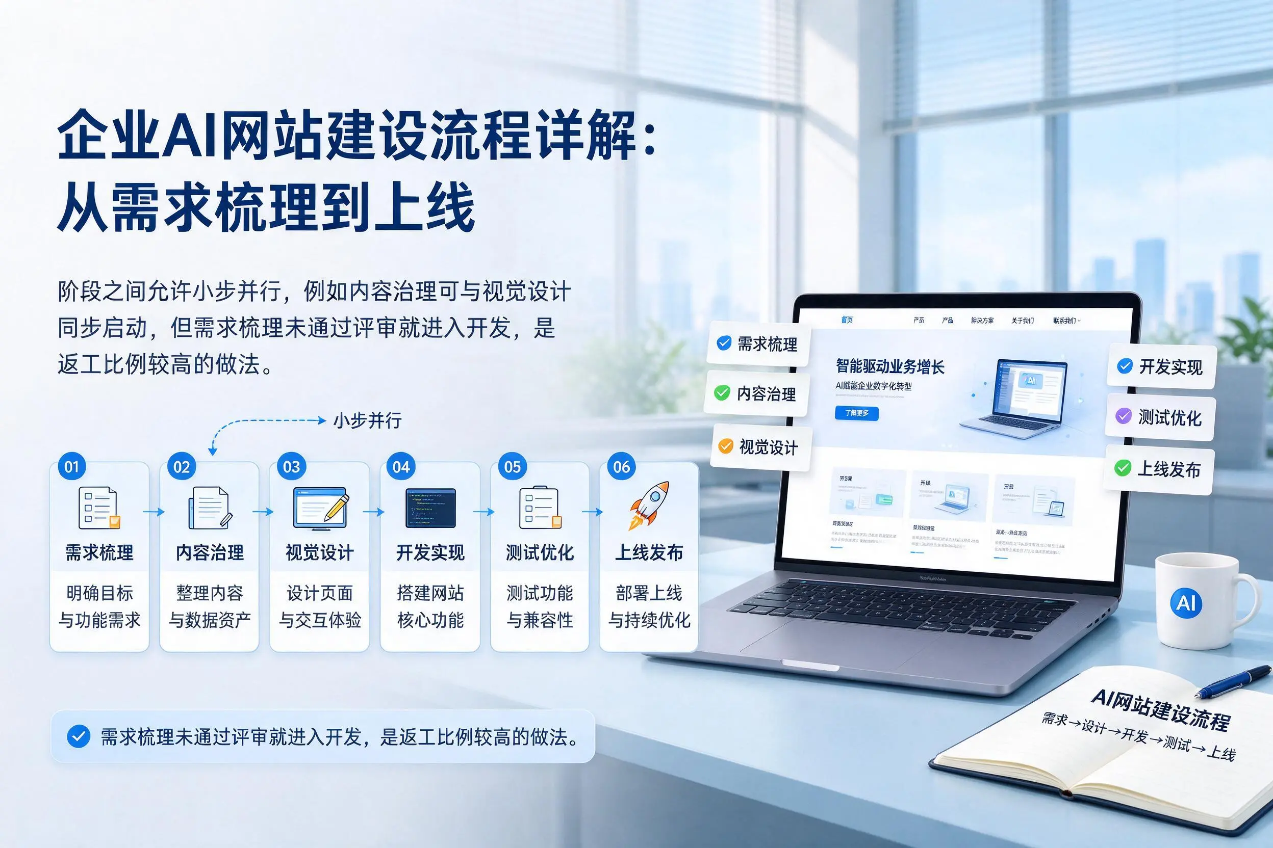 淮北企业AI网站建设流程详解：从需求梳理到上线