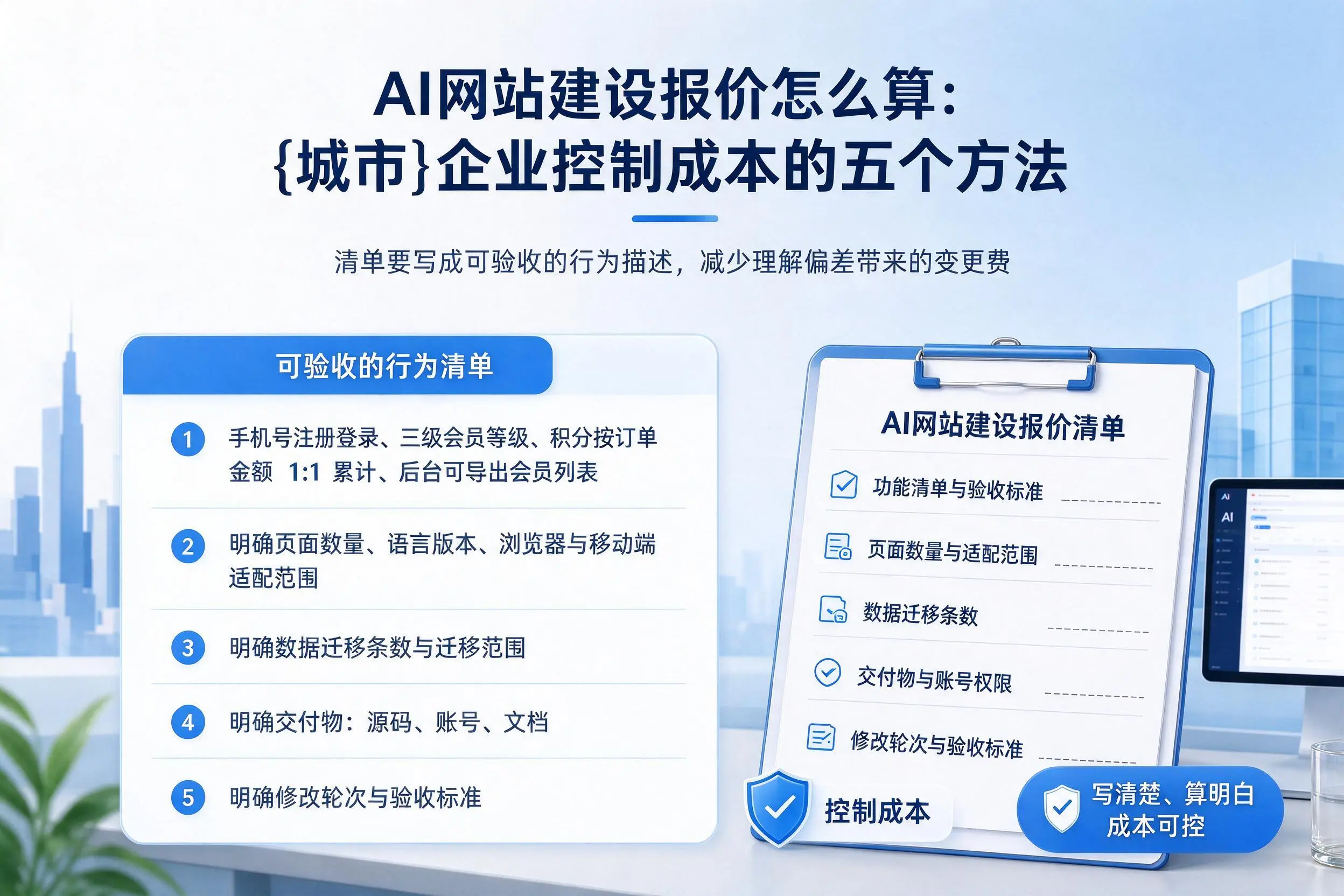 AI网站建设报价怎么算:淮北企业控制成本的五个方法